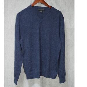 Bloomingdale’s Men’s Store Blue Cashmere V-Neck Sweater M